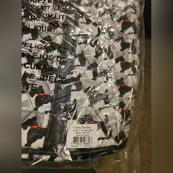 VERA BRADLEY BAG BLACK/RED H 12" W 15" - Picture 7 of 8